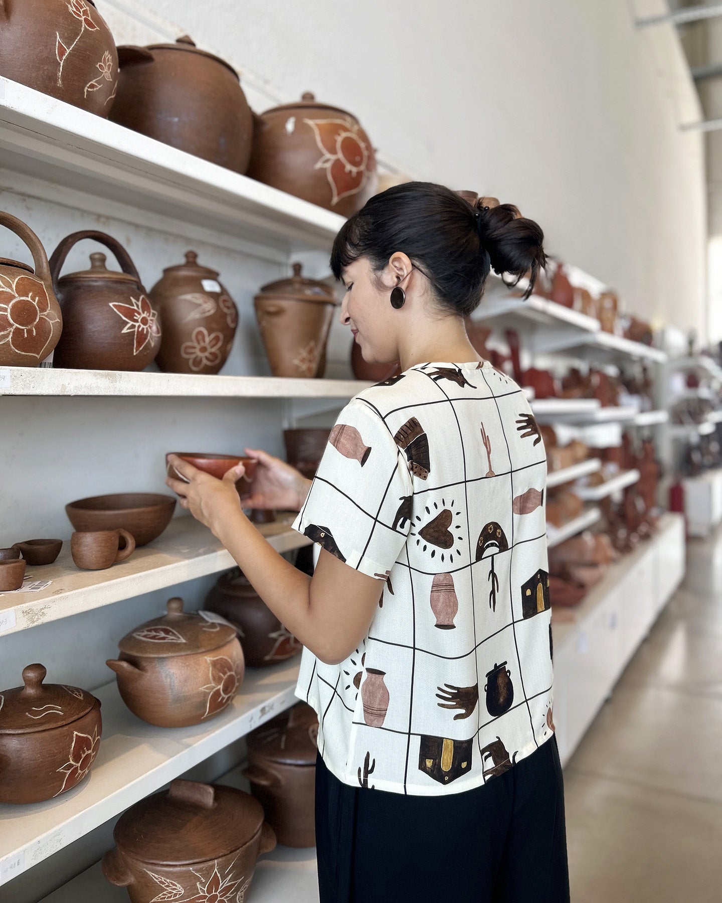 Blusa de Botão Arte da Terra