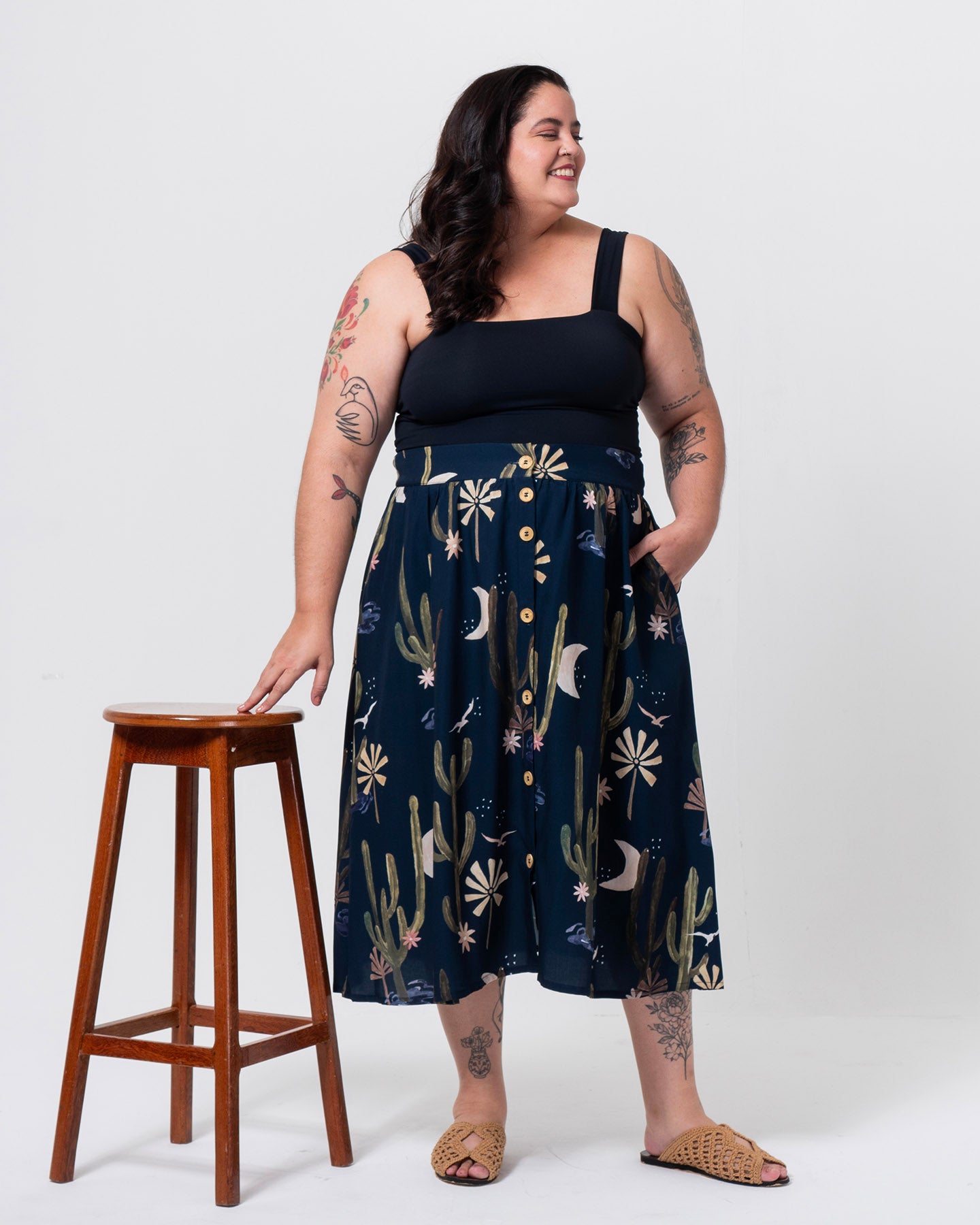 Saia Midi Luar do Sertão