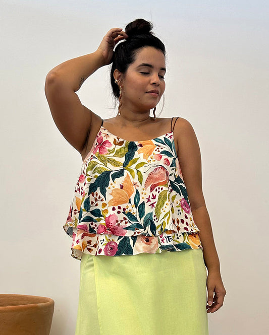 Blusa Alcinha Babados Flora Minha