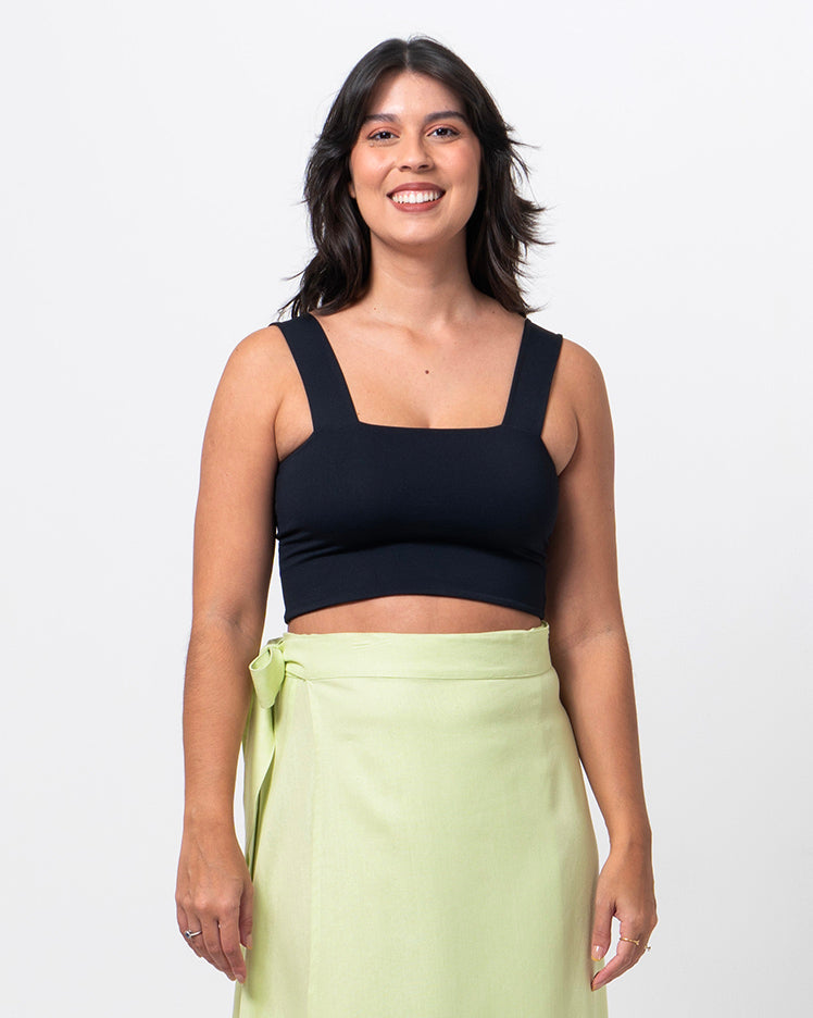 Top Reto Preto - Lado único