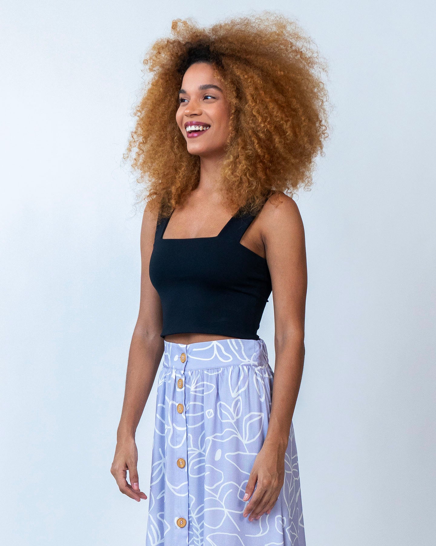 Top Reto Preto - Lado único