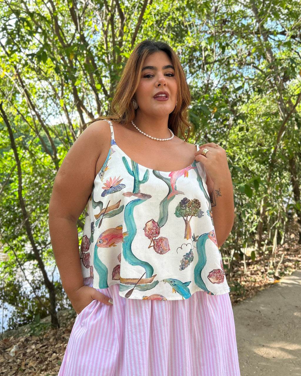 Blusa Alcinha Belezas do Rio - Off White